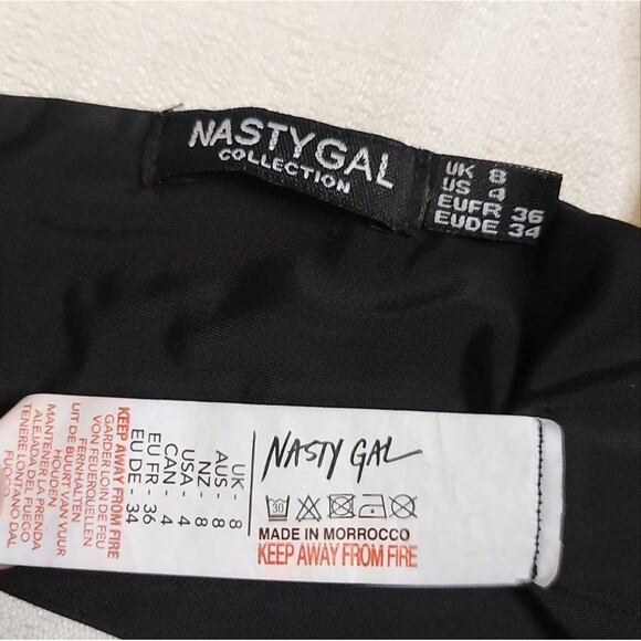 Nasty Gal Black Halter Top Bikini Top Size 4 - Picture 2 of 5